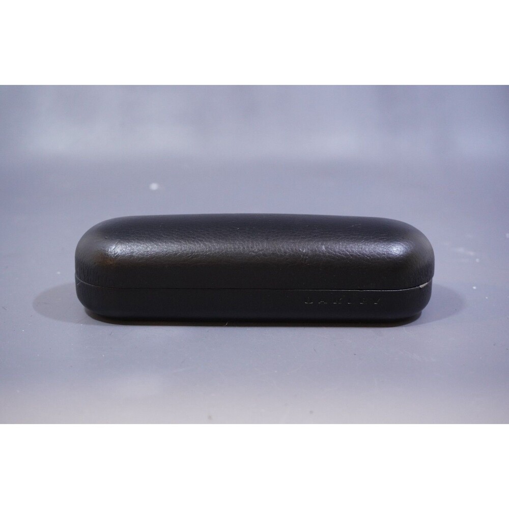Authentic Oakley Black Leather Clamshell Hard Case For Eyeglasses Sunglasses